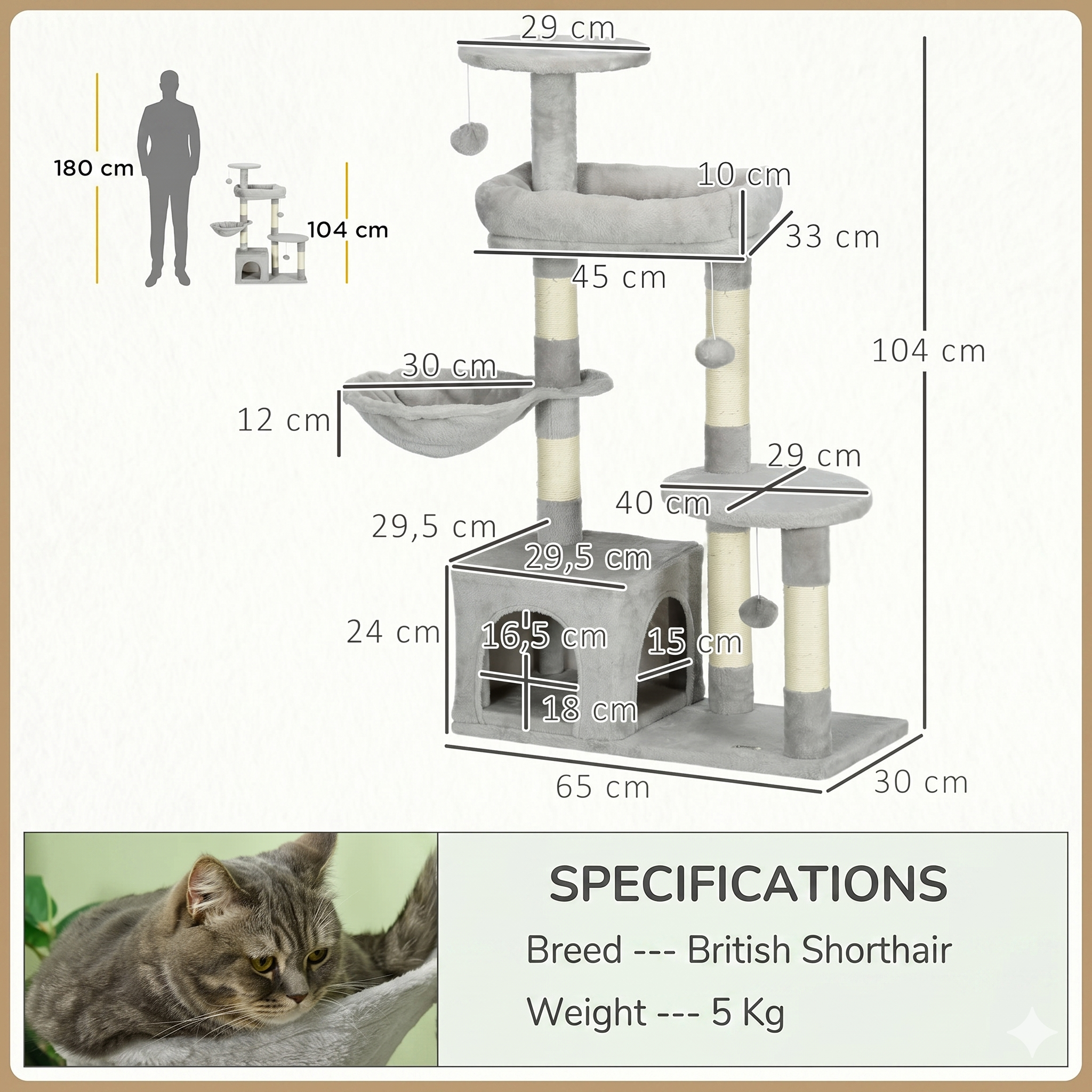 Premium Multi-Level Cat Sanctuary & Scratching Tower