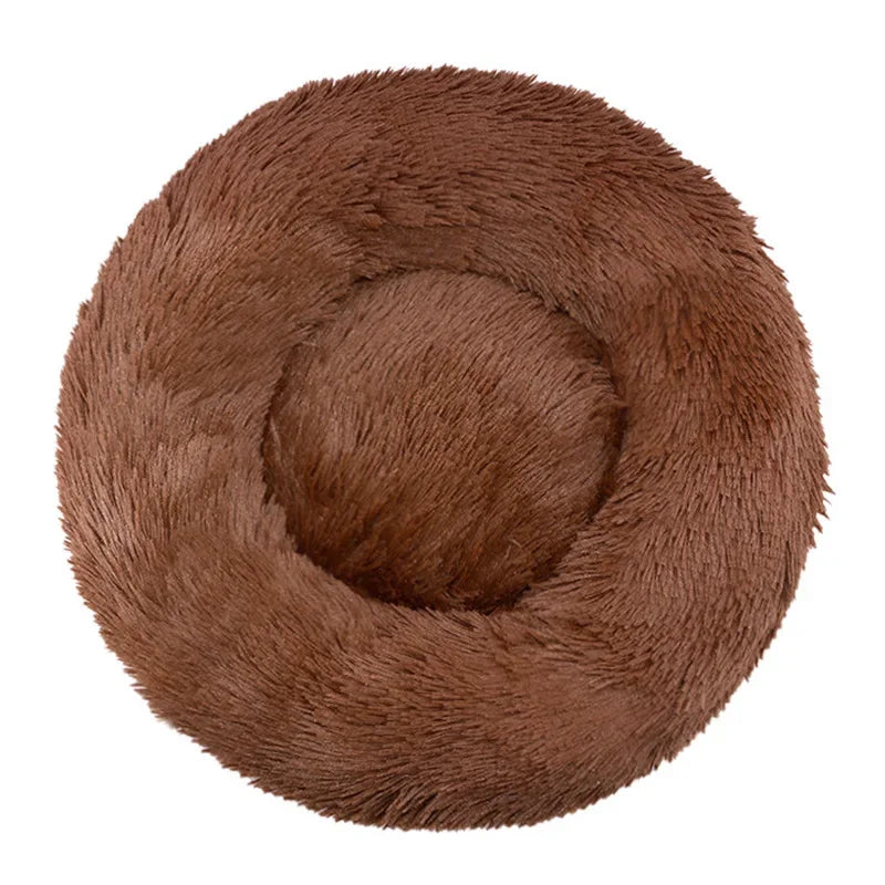 Ultra-Plush Round Calming Bed for Dogs & Cats