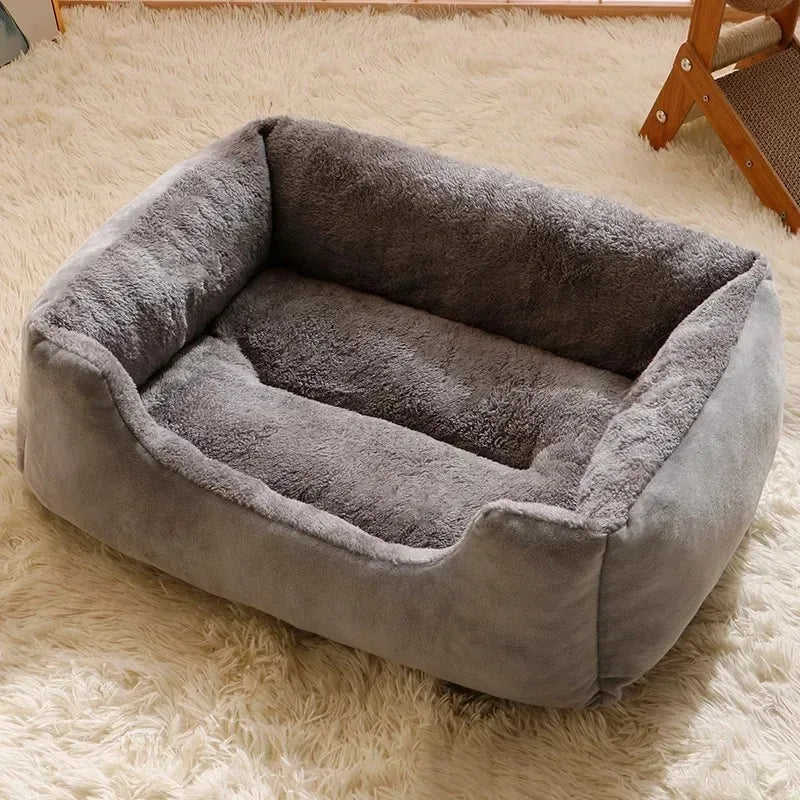 Premium Plush Bolster Bed for Cats & Small Dogs