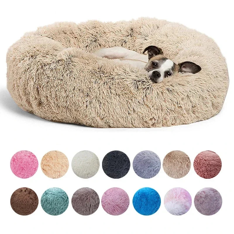 Ultra-Plush Round Calming Bed for Dogs & Cats
