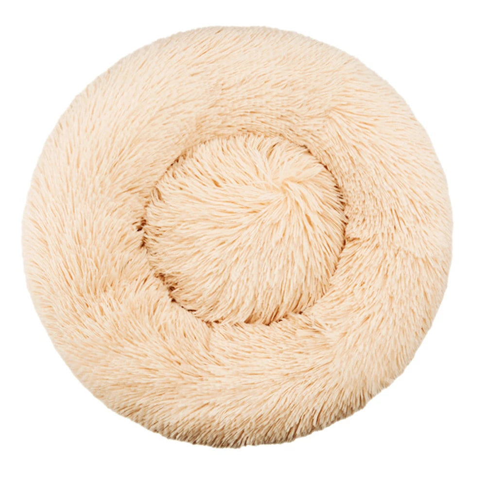 Ultra-Plush Round Calming Bed for Dogs & Cats