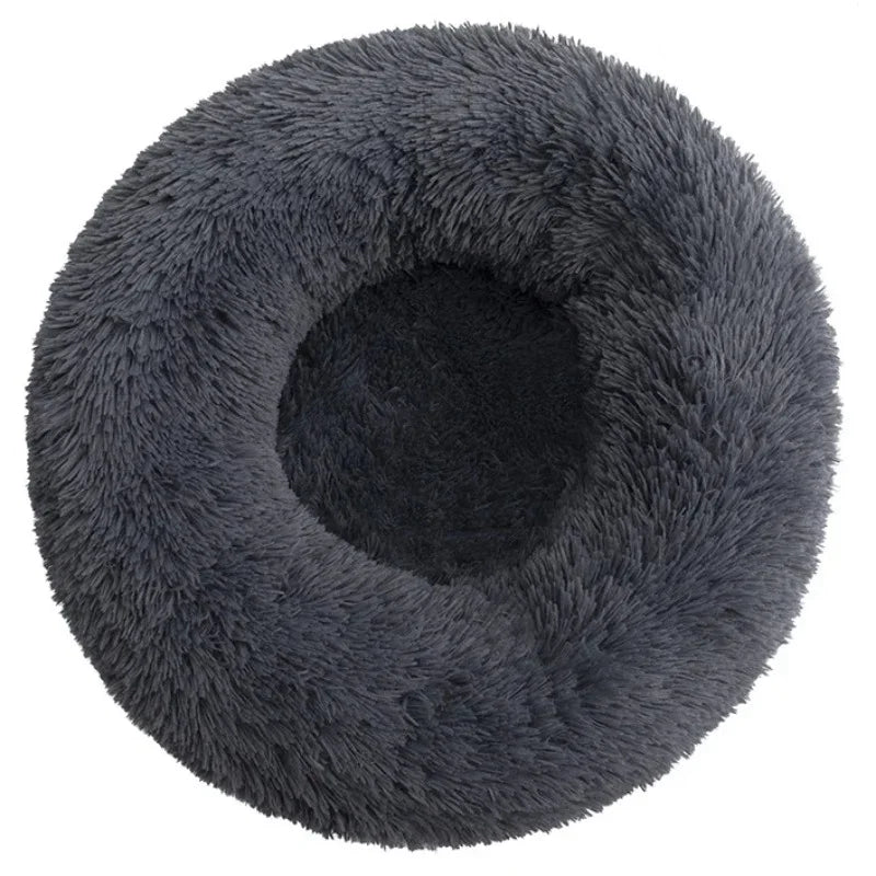 Ultra-Plush Round Calming Bed for Dogs & Cats